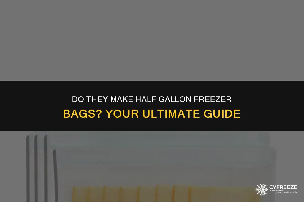 do they make half gallon freezer bags