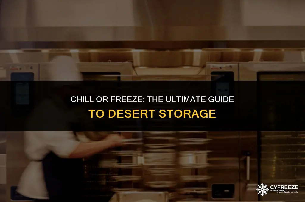 do you chill deserts in the freezer or fridge