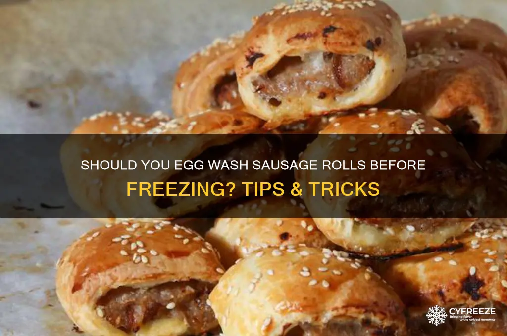 do you egg wash sausage rolls before freezing
