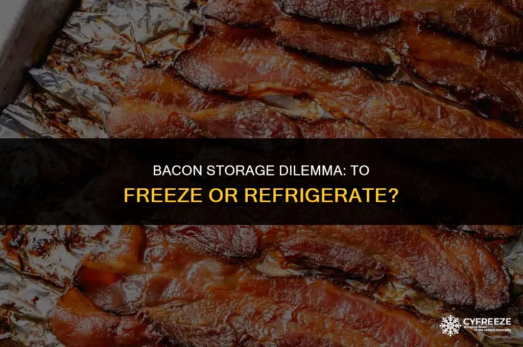 do you freeze bacon or put it in the fridge