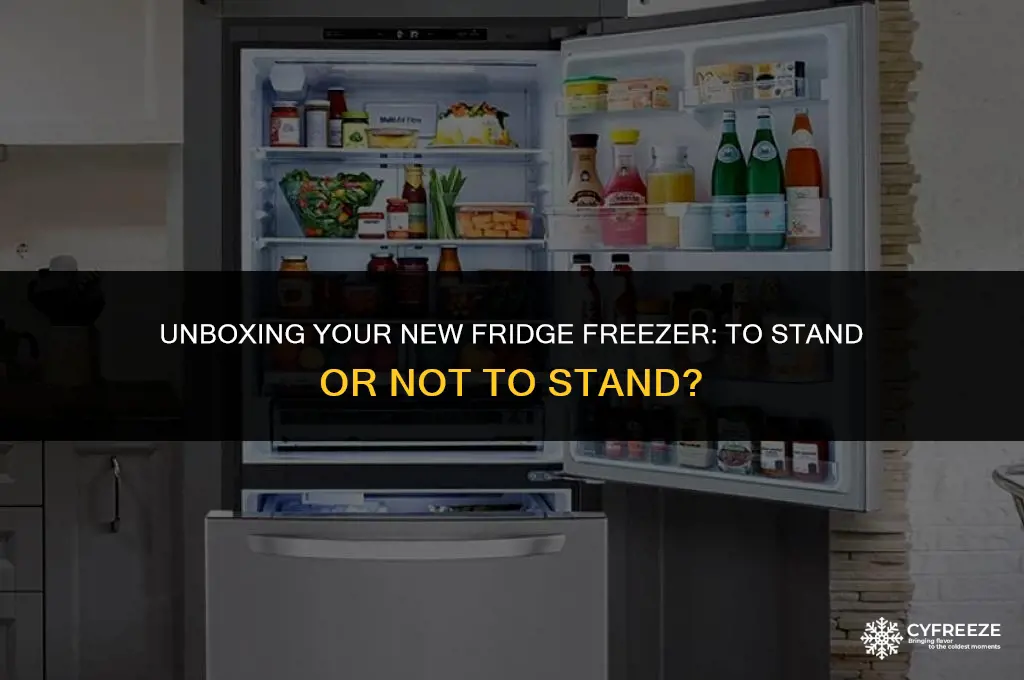 do you have to let a new fridge freezer stand