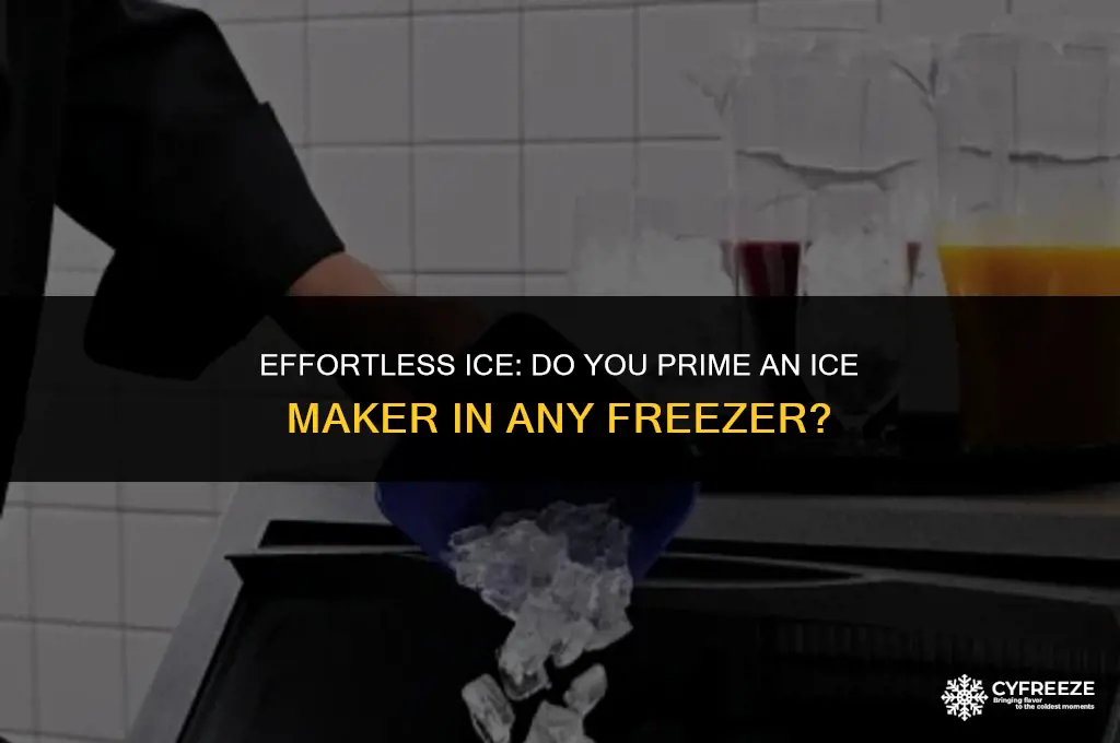 do you prime an ice maker in any freezer