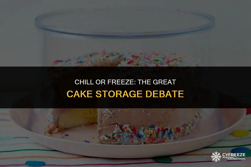 do you put cake in the fridge or freezer