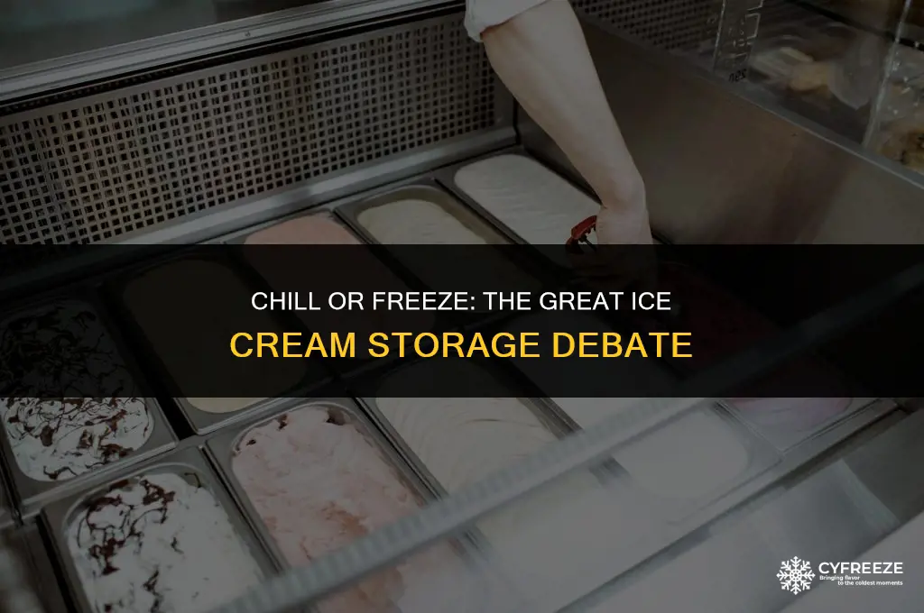 do you put ice cream in fridge or freezer