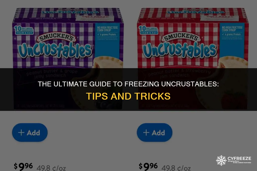 do you put uncrustables in the freezer