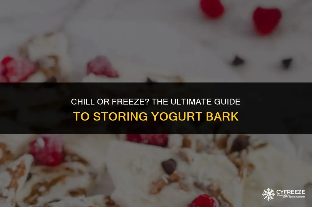 do you store yogurt bark in the fridge or freezer