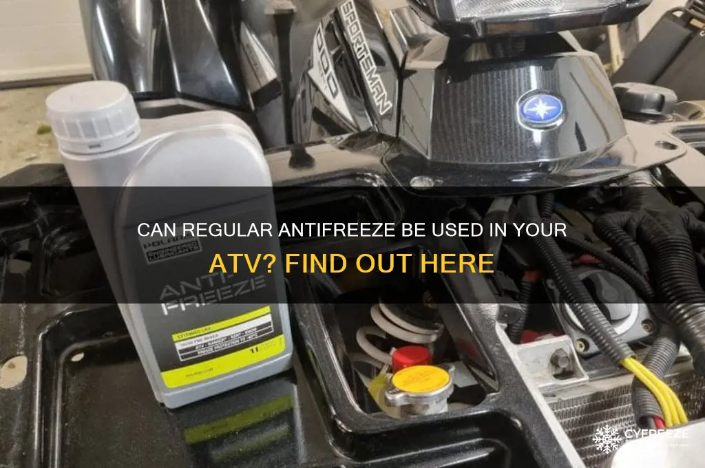 do you use regular anti freeze in an atv
