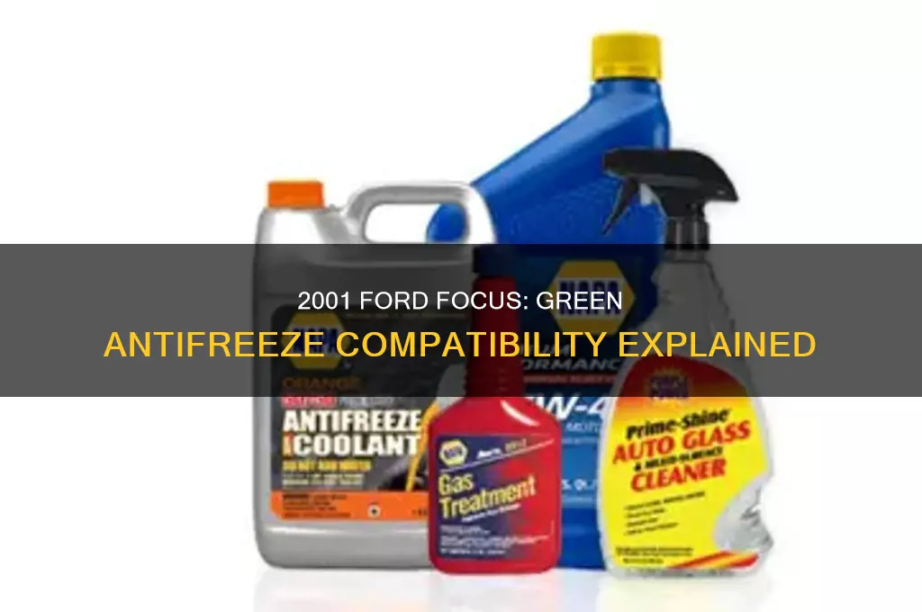 does a 2001 ford focus use green anti freeze