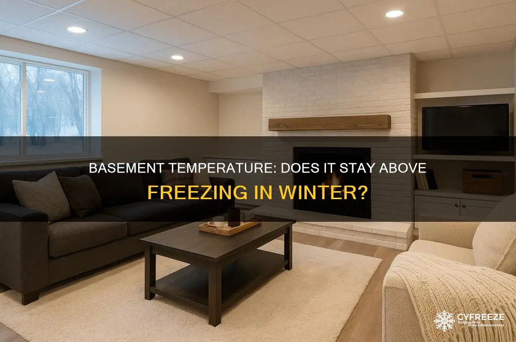 does a basrment temperature stay above freezing