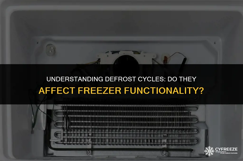 does a defrost cycle make the freezer stop working