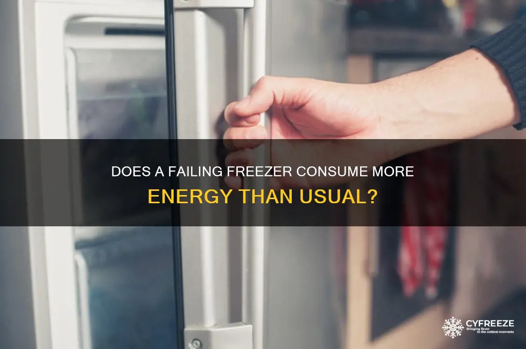 does a dying freezer use more power than normal