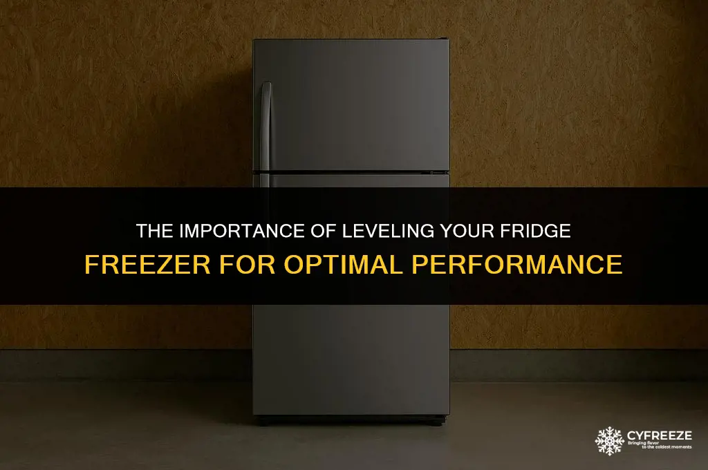 does a fridge freezer need to be level