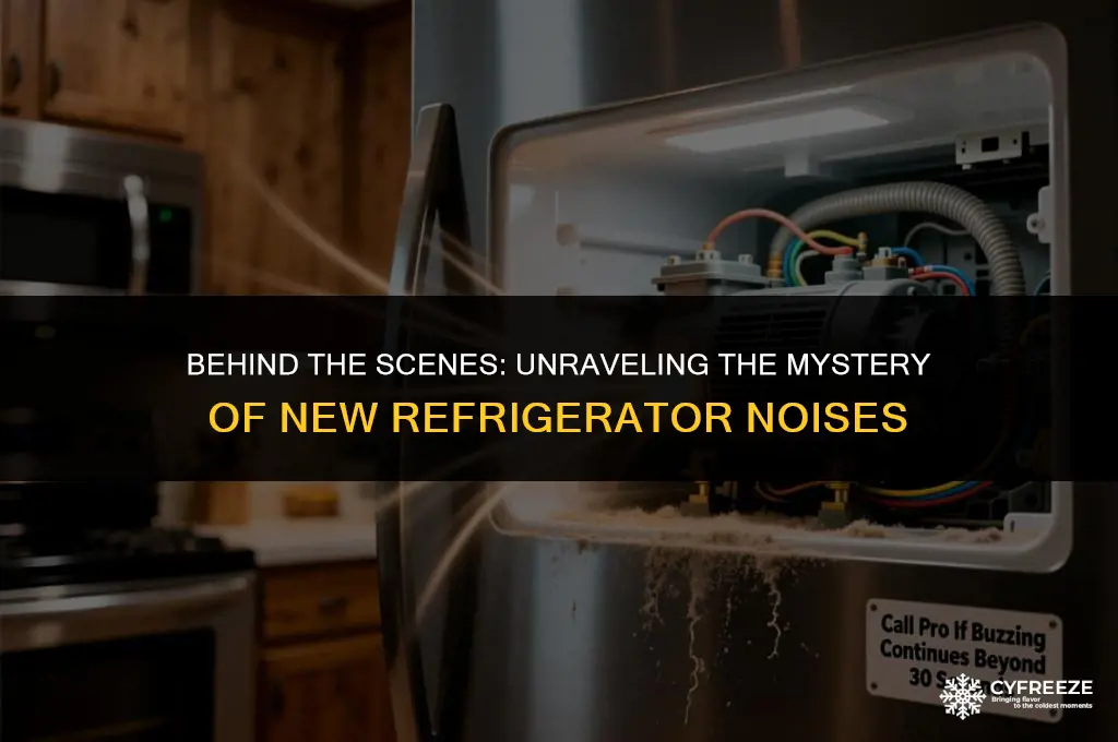 does a new refrigarotor make noice behind freezer