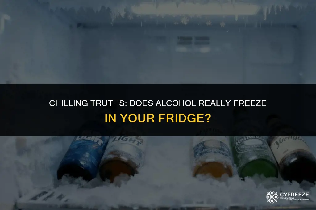 does alcohol freeze in the fridge