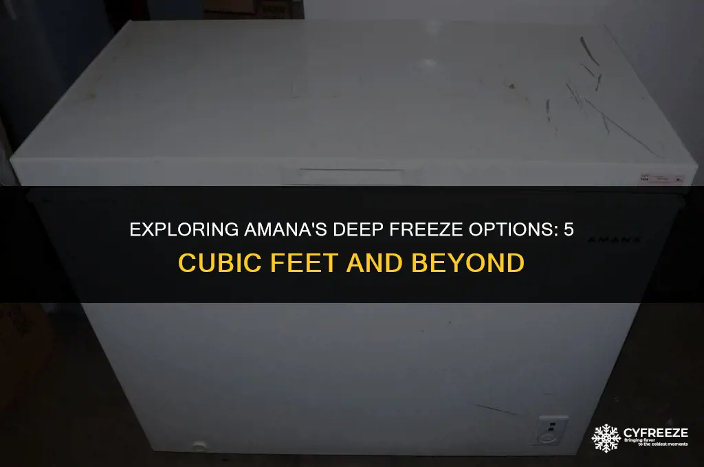 does amana make a 5 cubic foot deep freeze freezer