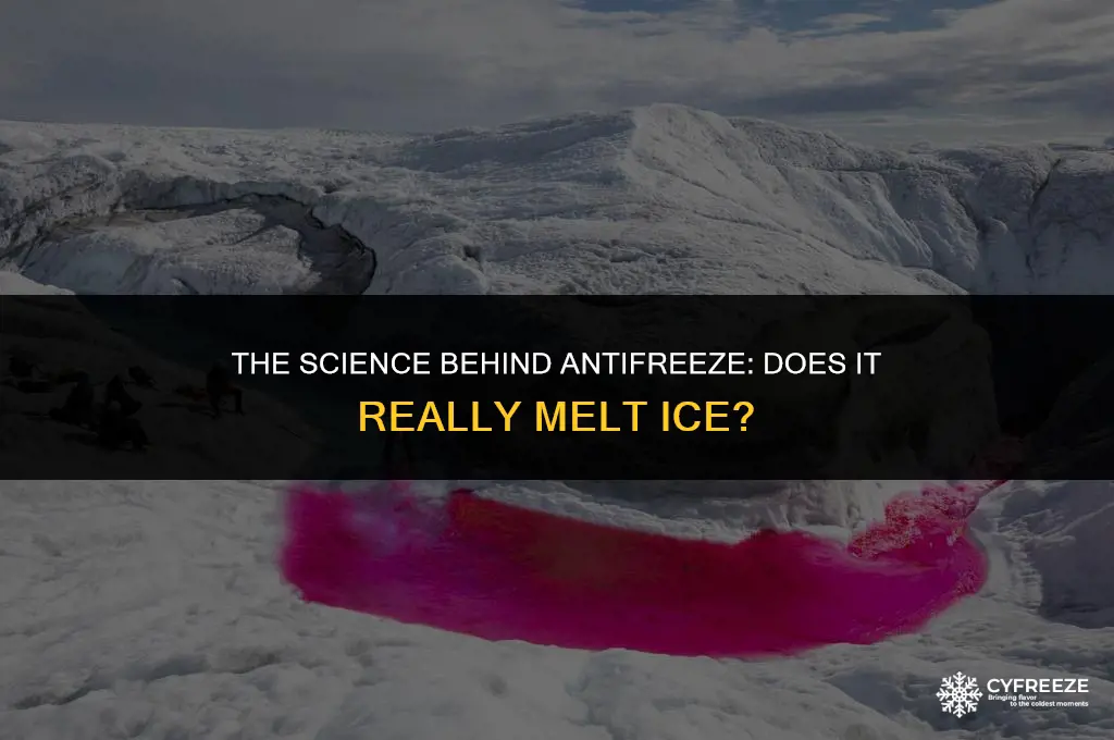 does anti freeze melt ice