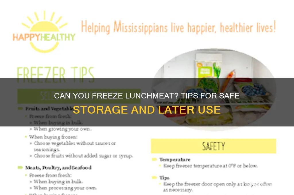 does anybody freeze lunchmeat for use later