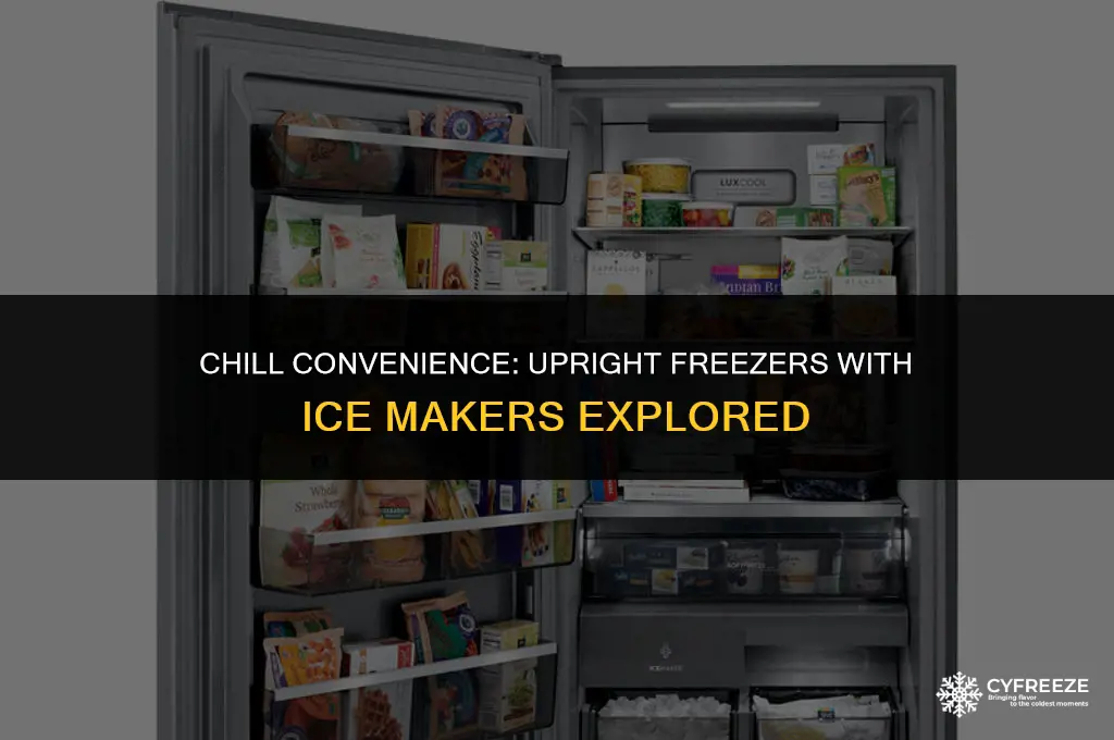 does anyone make an upright freezer with ice maker