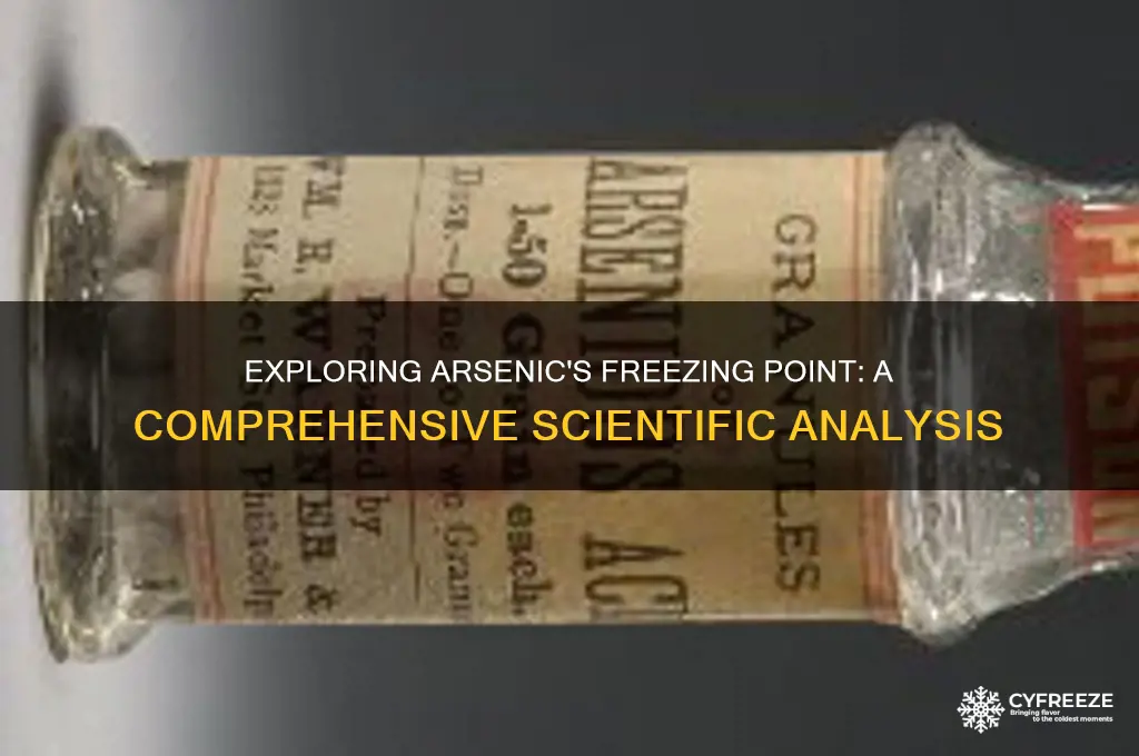 does arsenic have a freezing point