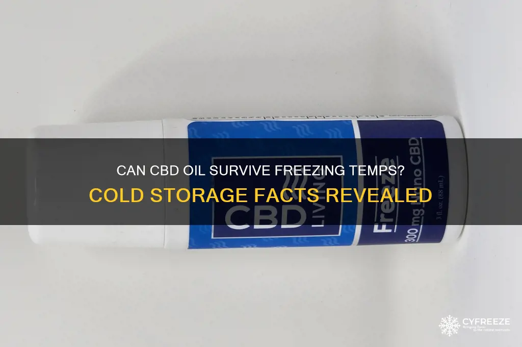 does cdb oil get damagedby below freezing temperatures
