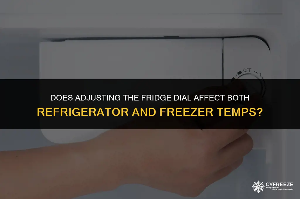 does changing dial on fridge change both refridgerator and freezer