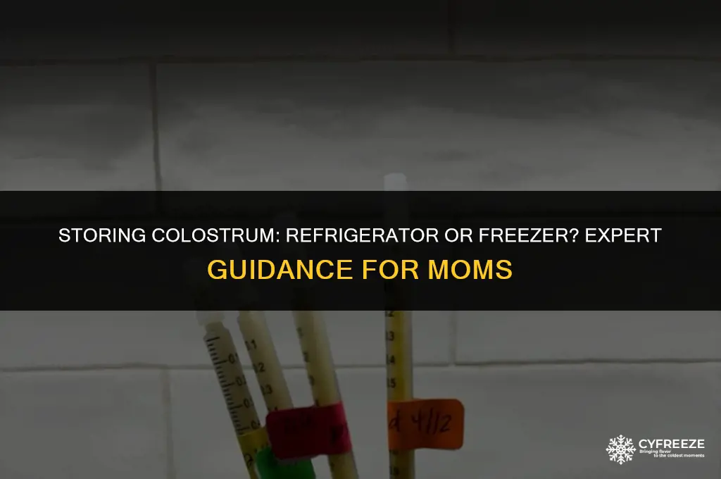 does colostrum go in the fridge or freezer