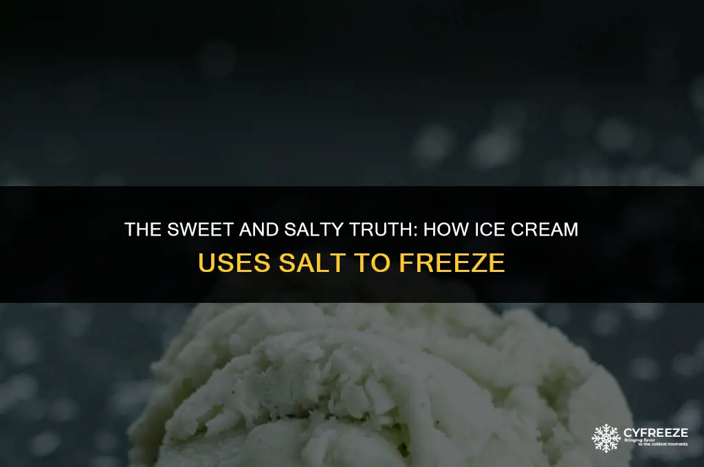 does commercial ice cream use salt to freeze