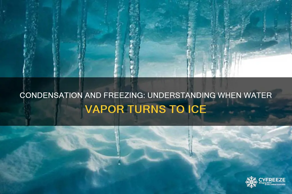 does condensation occur at the freezing point