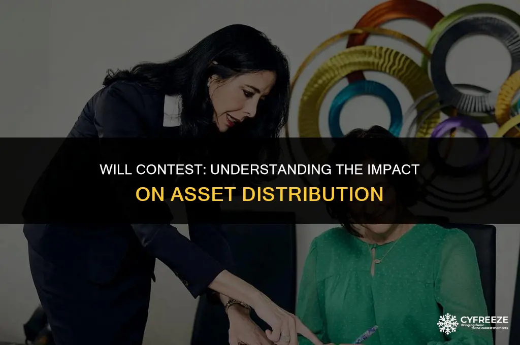 does contesting a will freeze the assets