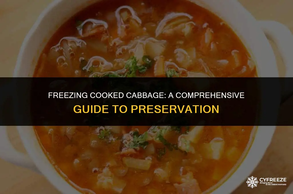 does cooked cabbage freeze well