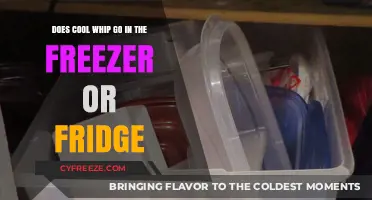 Cool Whip Storage Dilemma: Freezer or Fridge?