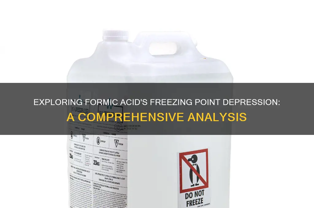 does formic acid have freezing point depression
