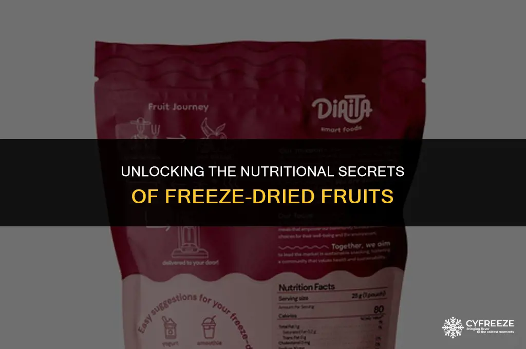does freeze dried fruit have nutritional value