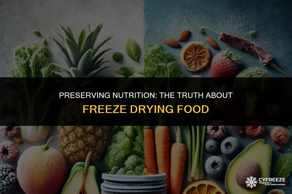does freeze drying food remove nutrients