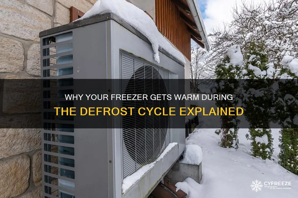 does freezer get warm when defrost cycle