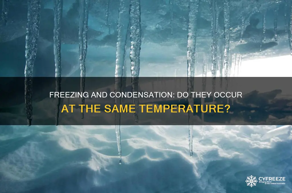 does freezing and condensation occur at the same temperature
