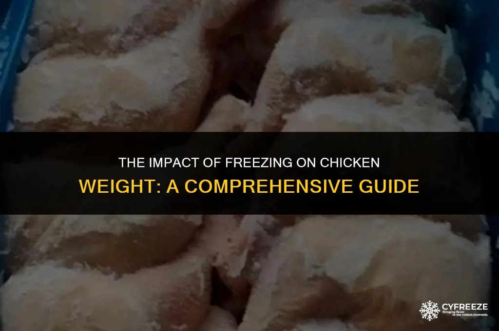 does freezing chicken change the weight
