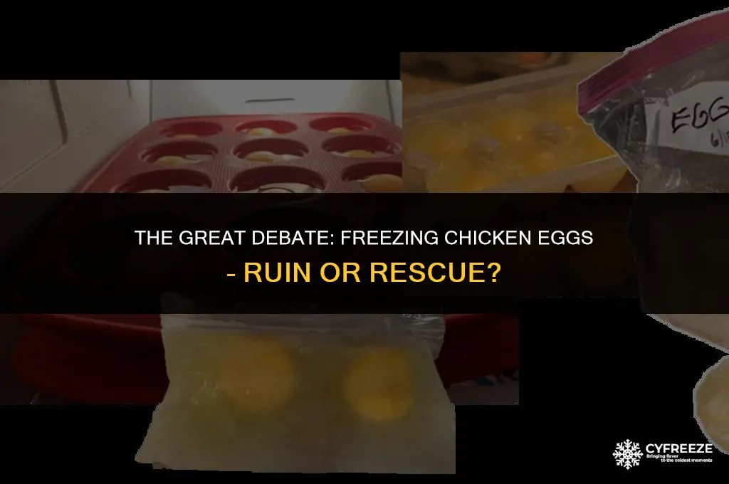 does freezing chicken eggs ruin them