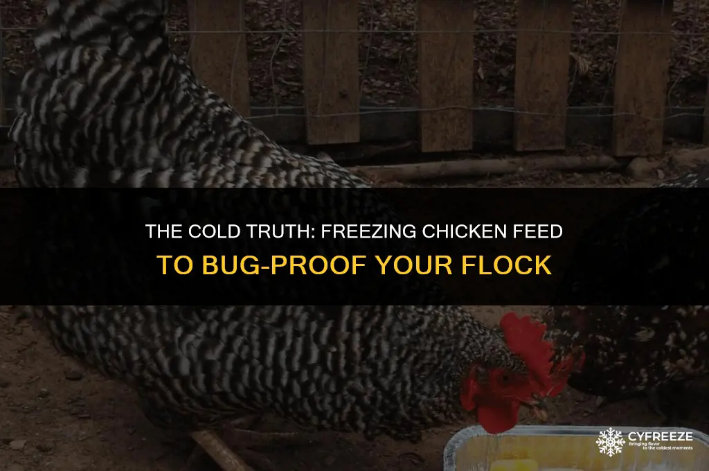 does freezing chicken feed kill bugs