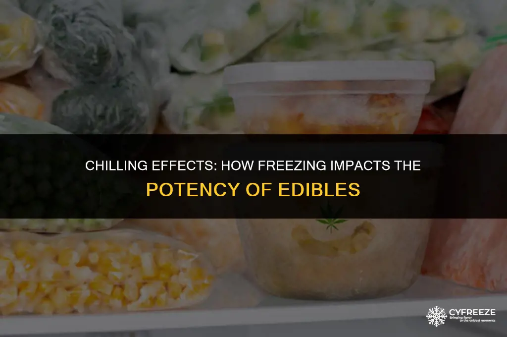does freezing edibles make them less potent