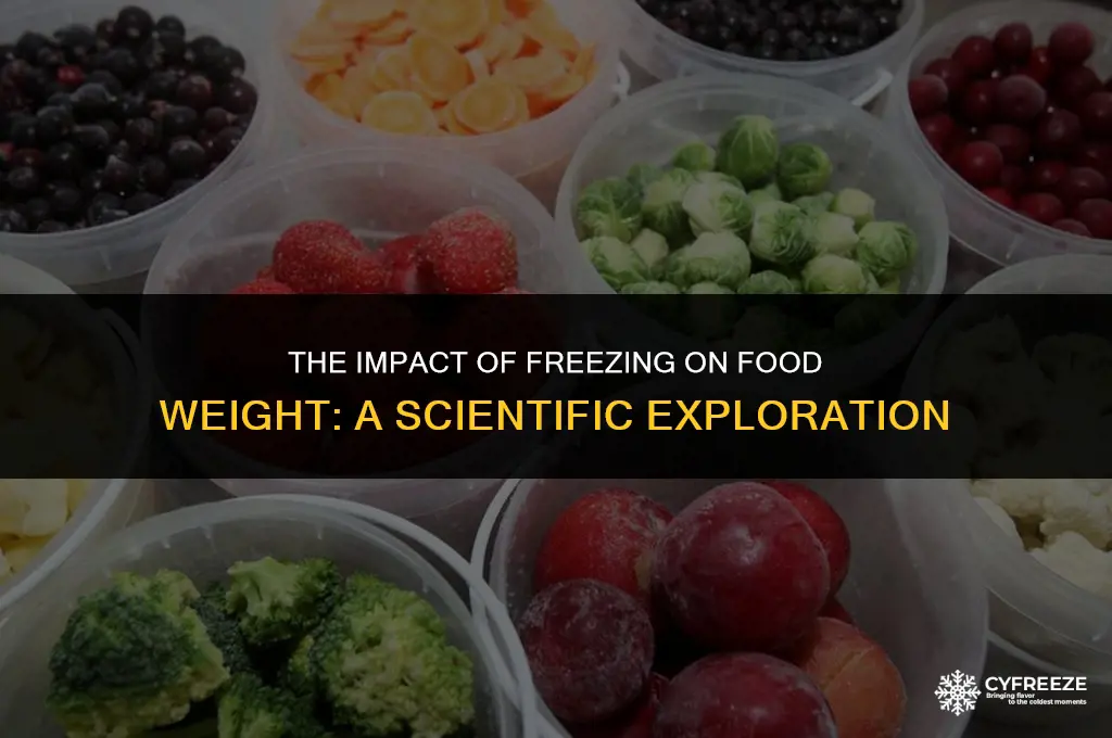 does freezing food make it heavier