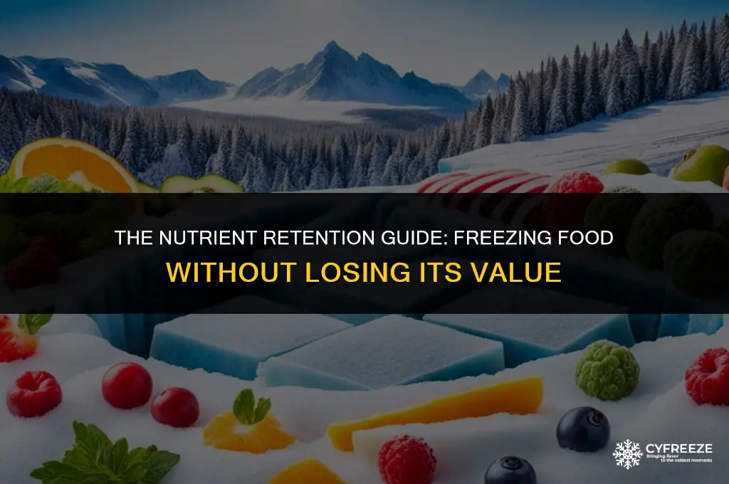 does freezing food make it lose nutrients
