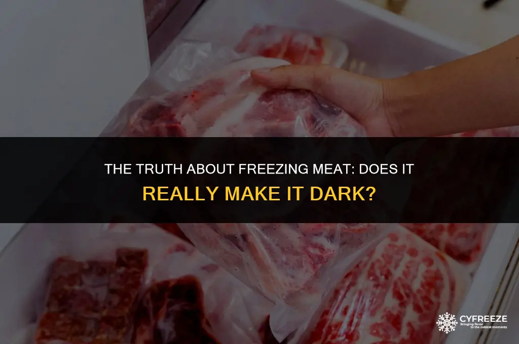 does freezing meat make it dark