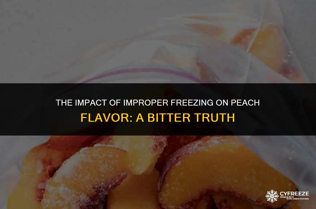 does freezing peaches wrong make them bitter