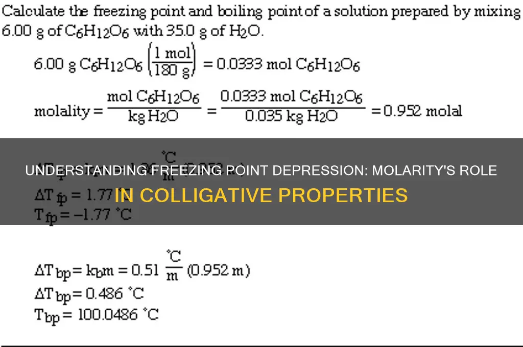 does freezing point deal with molarity