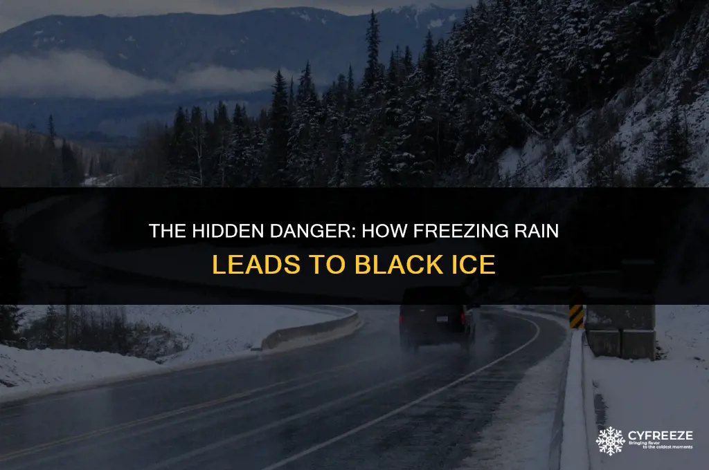 does freezing rain cause black ice