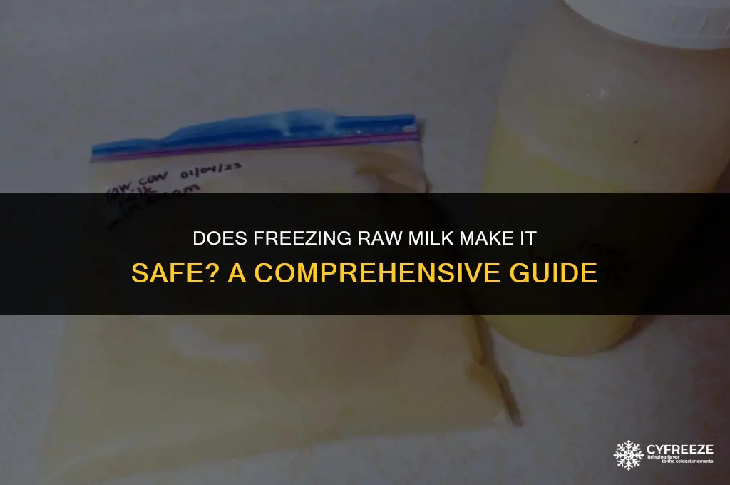 does freezing raw milk make it safe