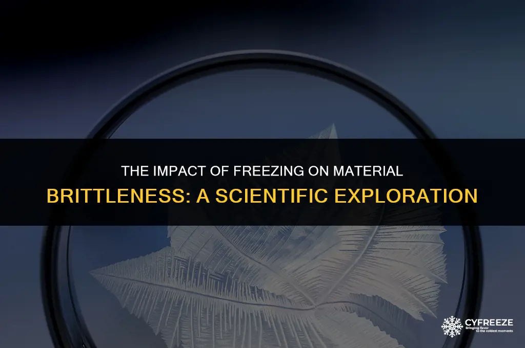 does freezing something make it brittle