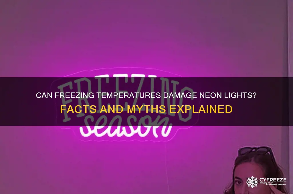 does freezing temperature brake neon light