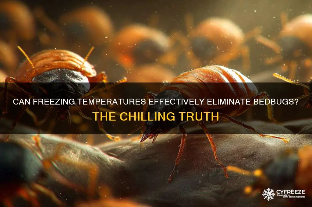 does freezing temperature kill bedbugs